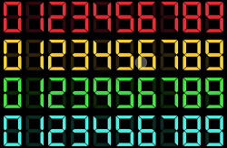 复古数码数字样